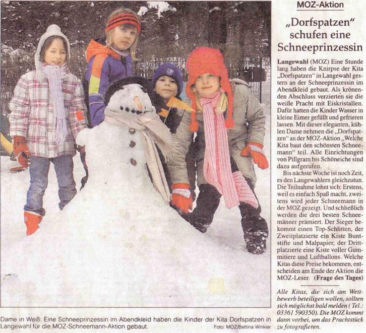 Aussriss aus MOZ vom 14.1.2010