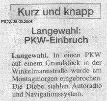Zeitungsausriss MOZ 28.3.2006